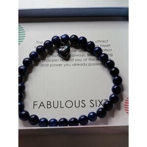 Handmade with Love Bead Bracelet with Heart Fabulous Sixty Slip On NEW